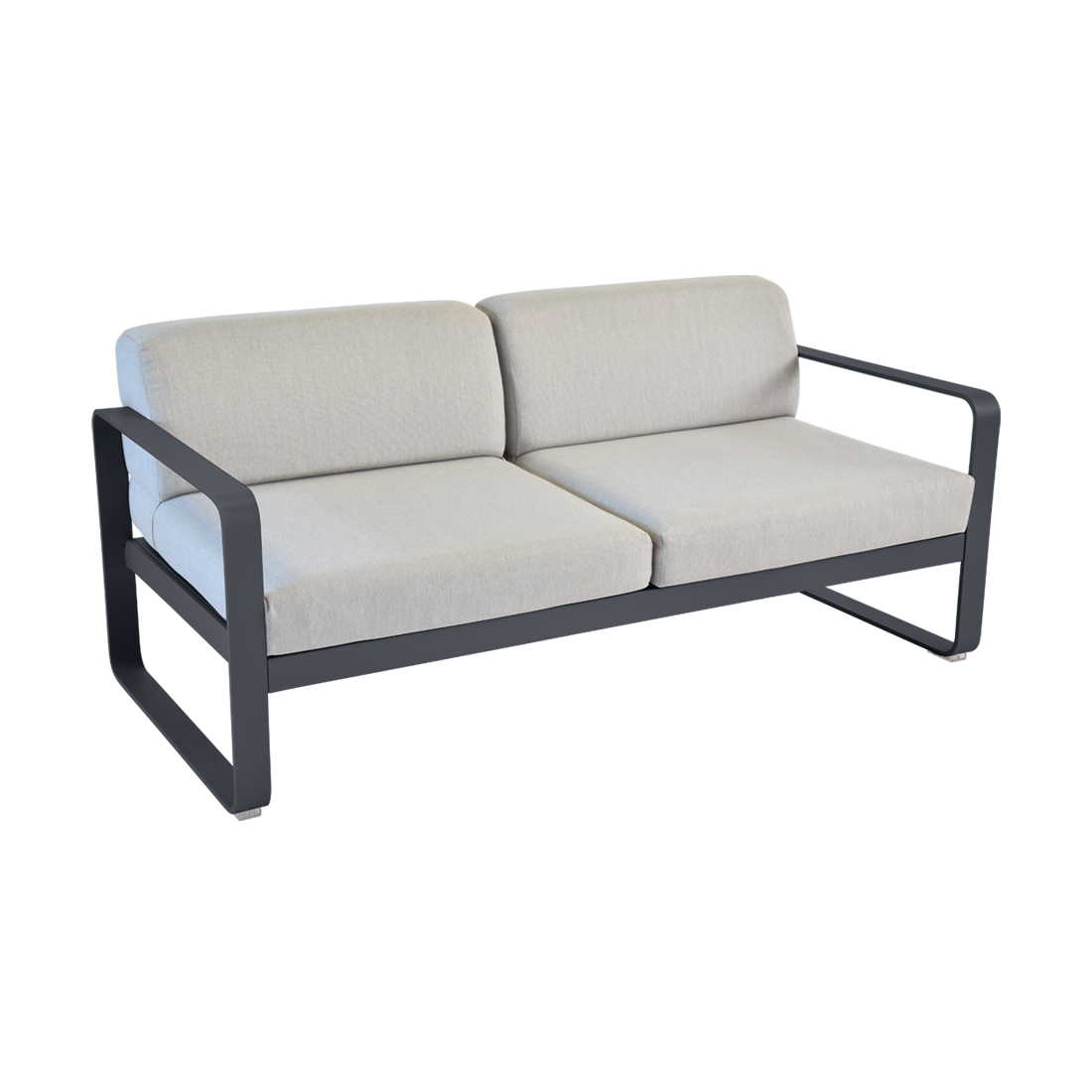 Canapé Bellevie 2 places avec Coussin Gris flanelle inclus
