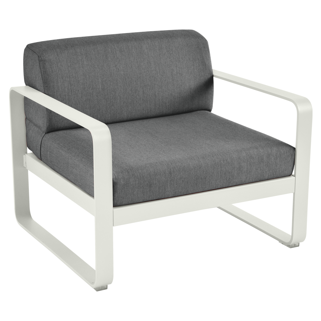 Fauteuil club Bellevie avec Coussin Gris Graphite inclus