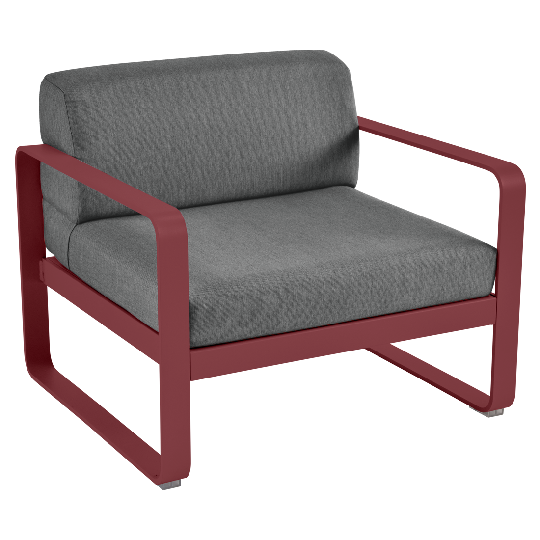 Fauteuil club Bellevie avec Coussin Gris Graphite inclus