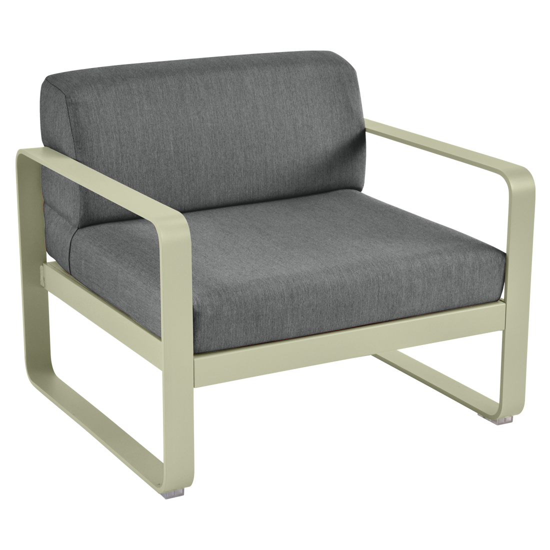 Fauteuil club Bellevie avec Coussin Gris Graphite inclus