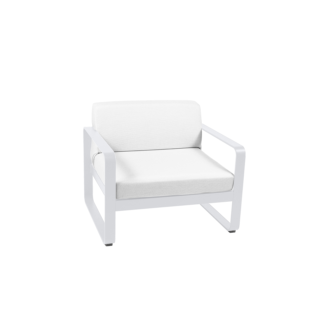 Fauteuil club Bellevie avec Coussin Blanc grisé inclus