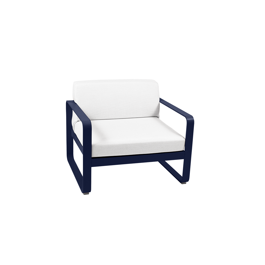 Fauteuil club Bellevie avec Coussin Blanc grisé inclus