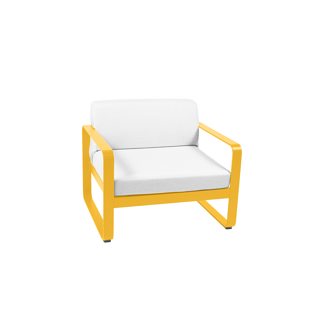 Fauteuil club Bellevie avec Coussin Blanc grisé inclus