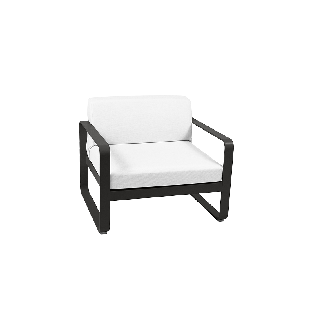 Fauteuil club Bellevie avec Coussin Blanc grisé inclus
