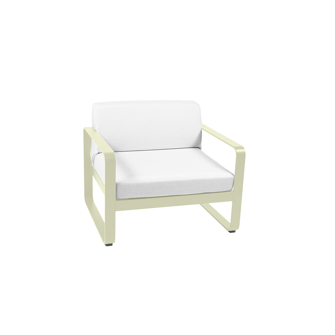 Fauteuil club Bellevie avec Coussin Blanc grisé inclus