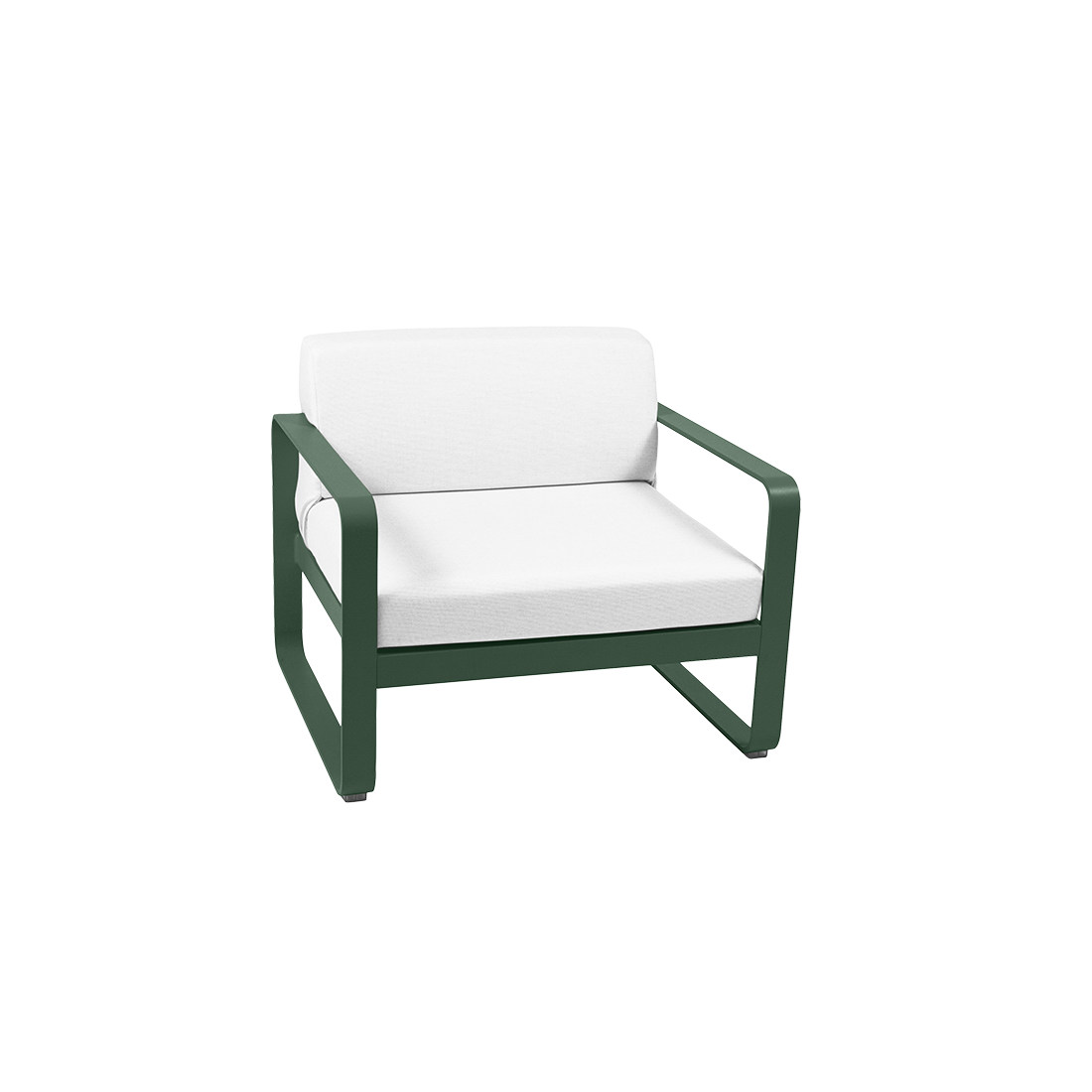 Fauteuil club Bellevie avec Coussin Blanc grisé inclus