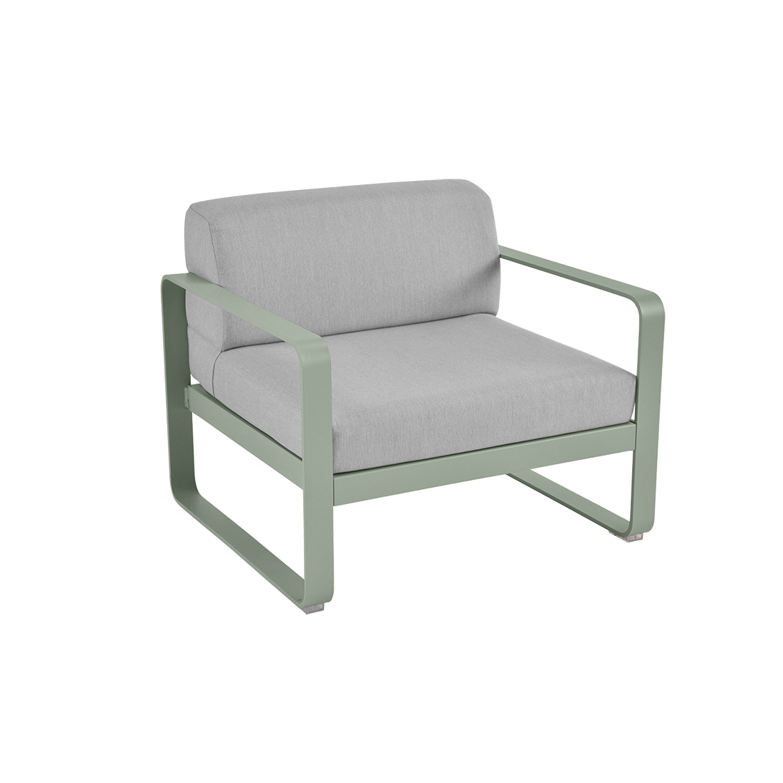 Fauteuil club Bellevie avec Coussin Gris flanelle inclus