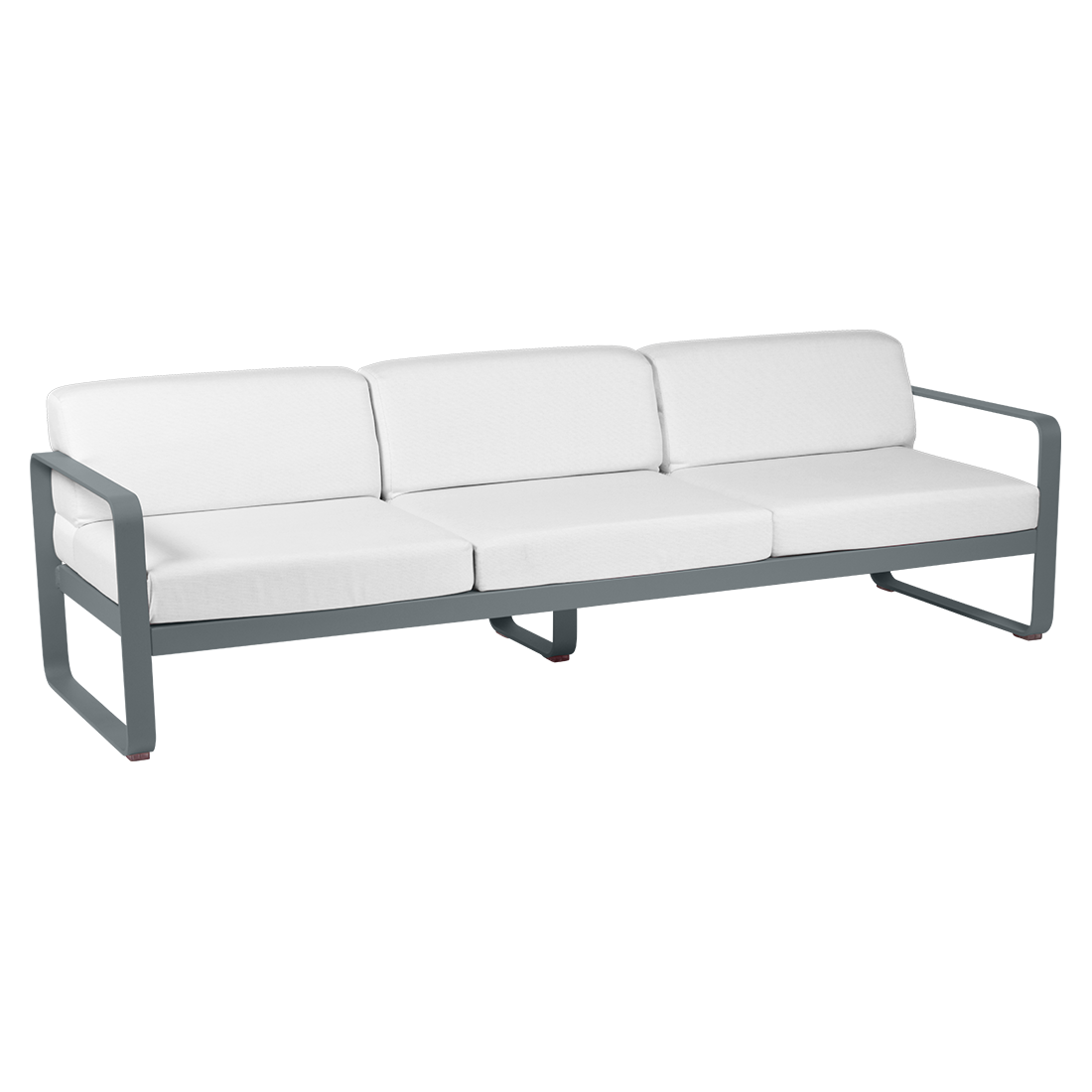 Canapé Bellevie 3 places avec Coussin Blanc grisé inclus