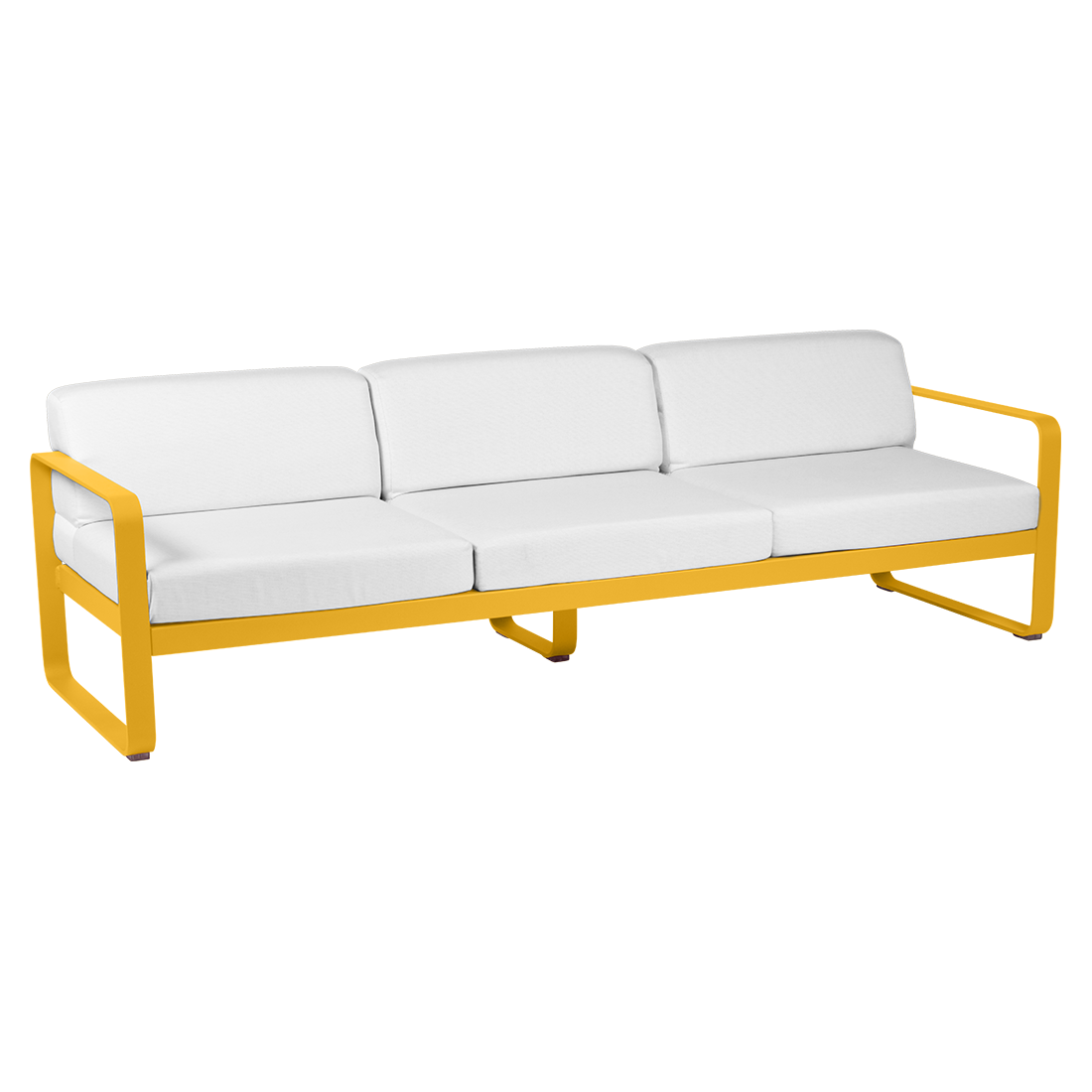 Canapé Bellevie 3 places avec Coussin Blanc grisé inclus