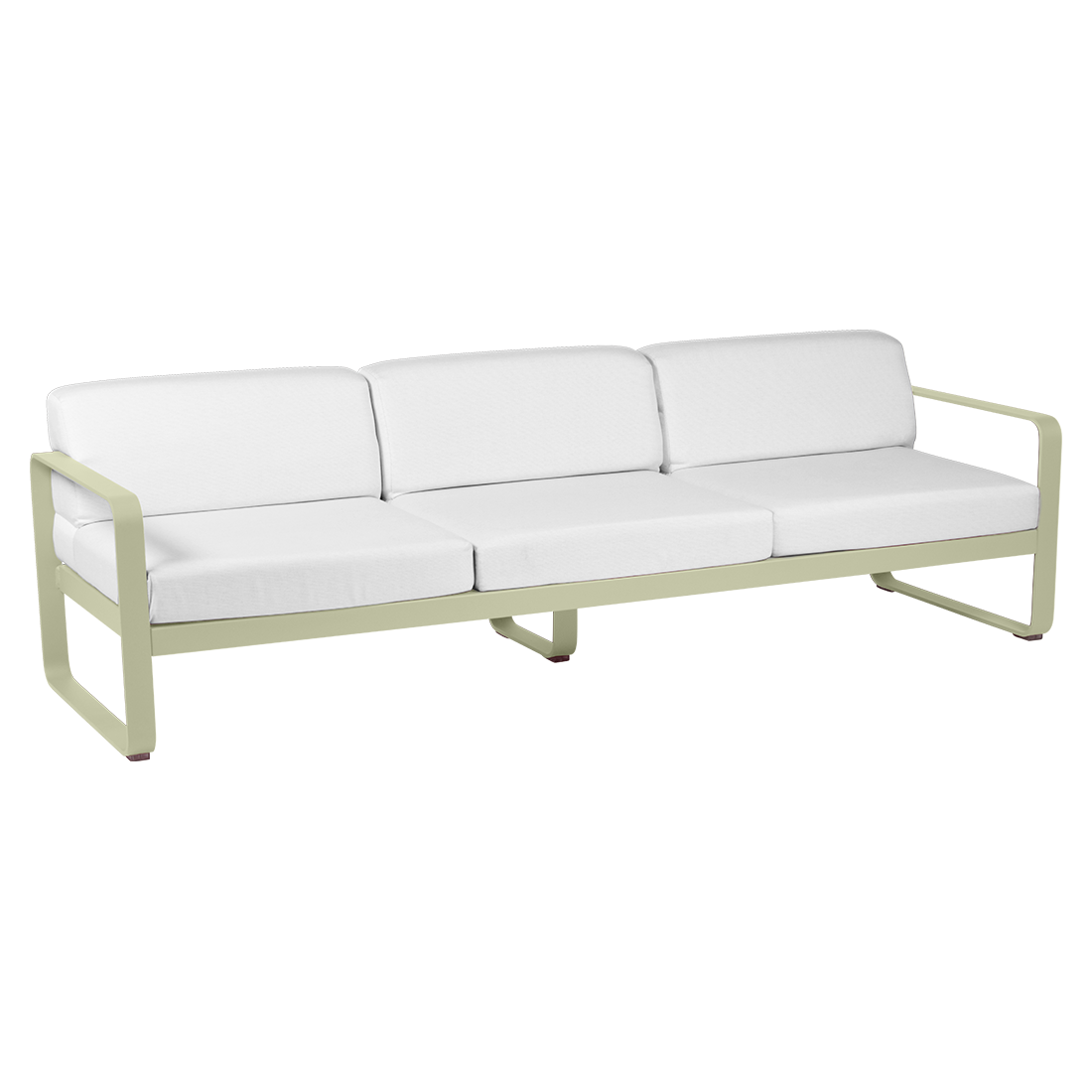 Canapé Bellevie 3 places avec Coussin Blanc grisé inclus