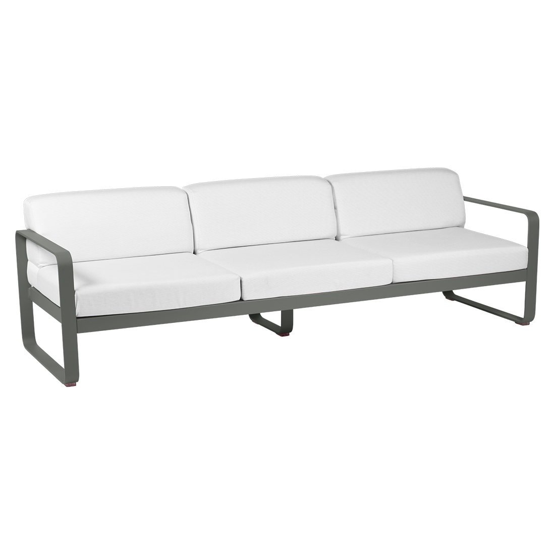 Canapé Bellevie 3 places avec Coussin Blanc grisé inclus