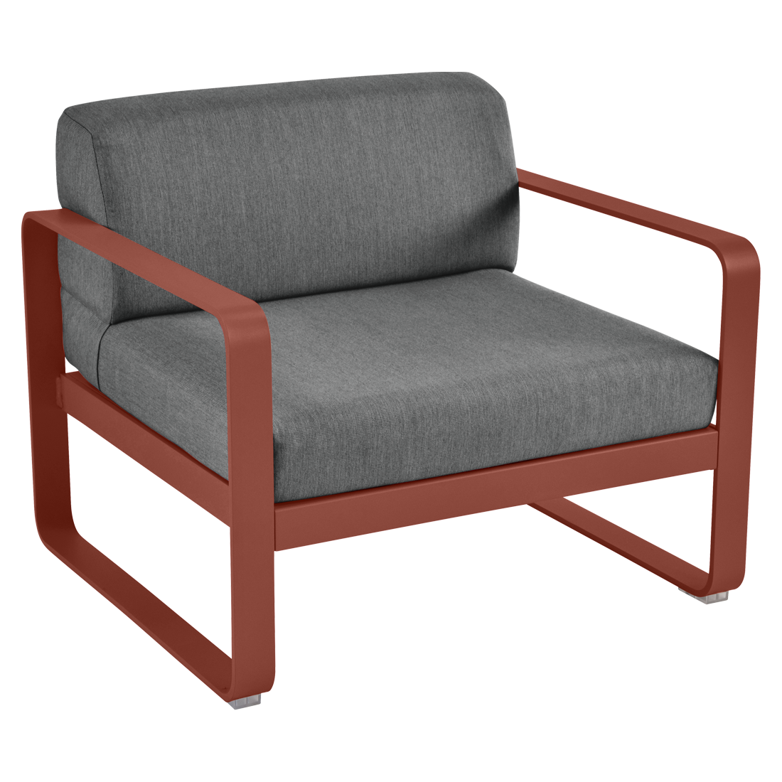 Fauteuil club Bellevie avec Coussin Gris Graphite inclus