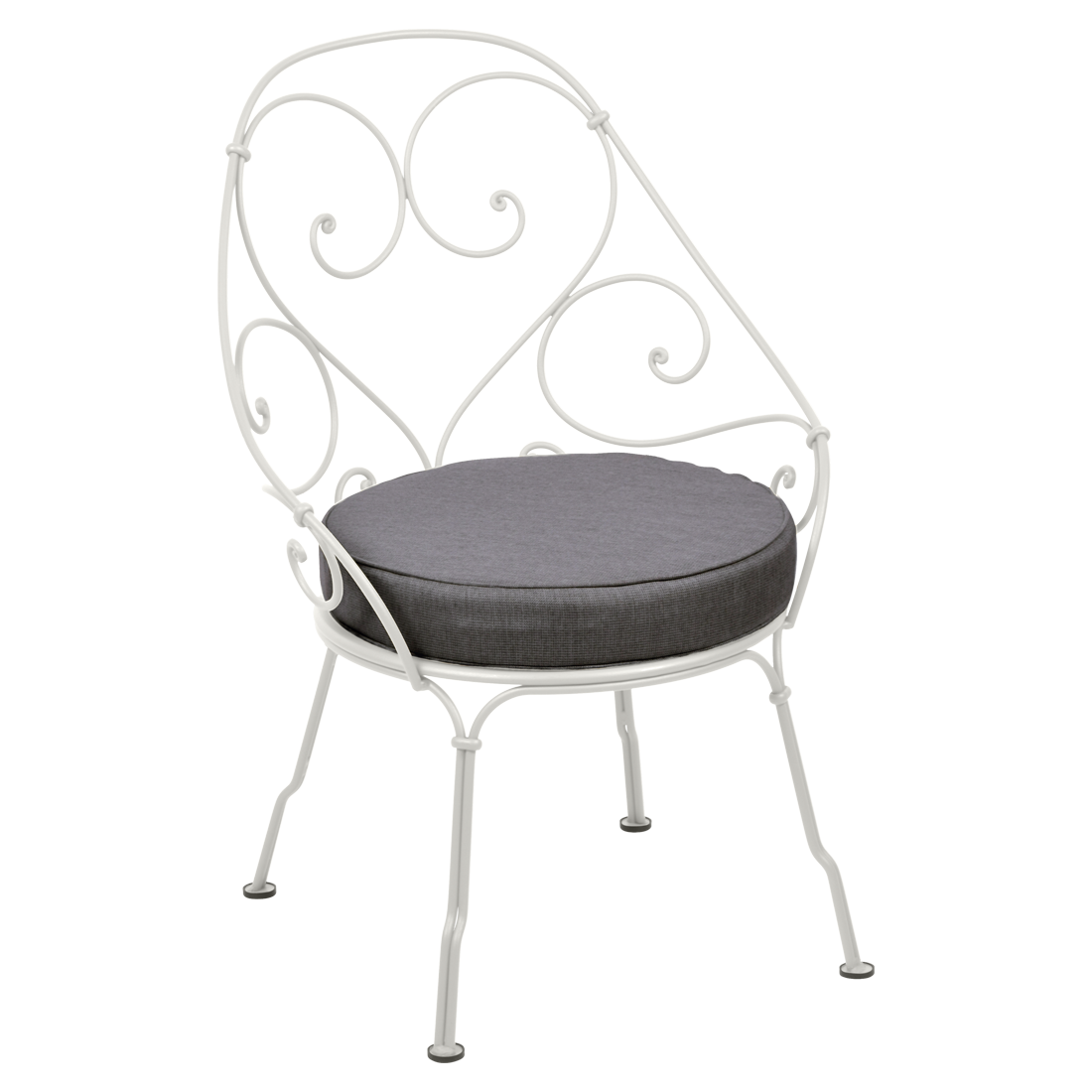 Fauteuil Cabriolet 1900 avec Coussin A3-gris graphite inclus