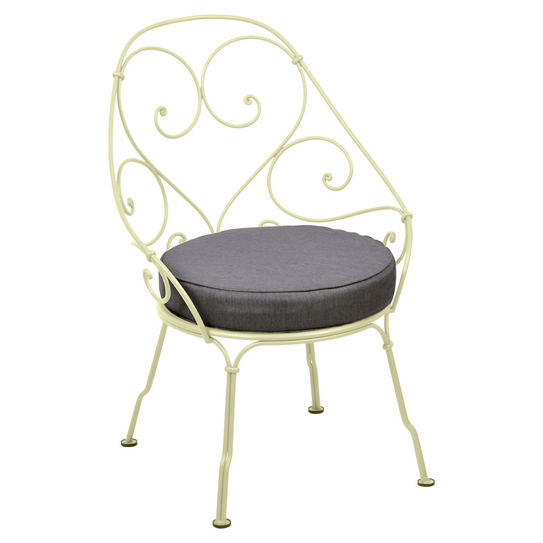 Fauteuil Cabriolet 1900 avec Coussin A3-gris graphite inclus