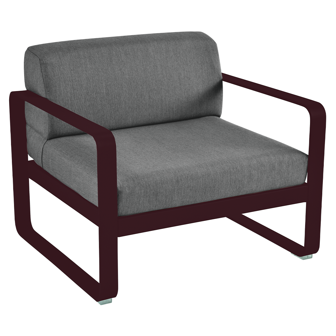 Fauteuil club Bellevie avec Coussin Gris Graphite inclus