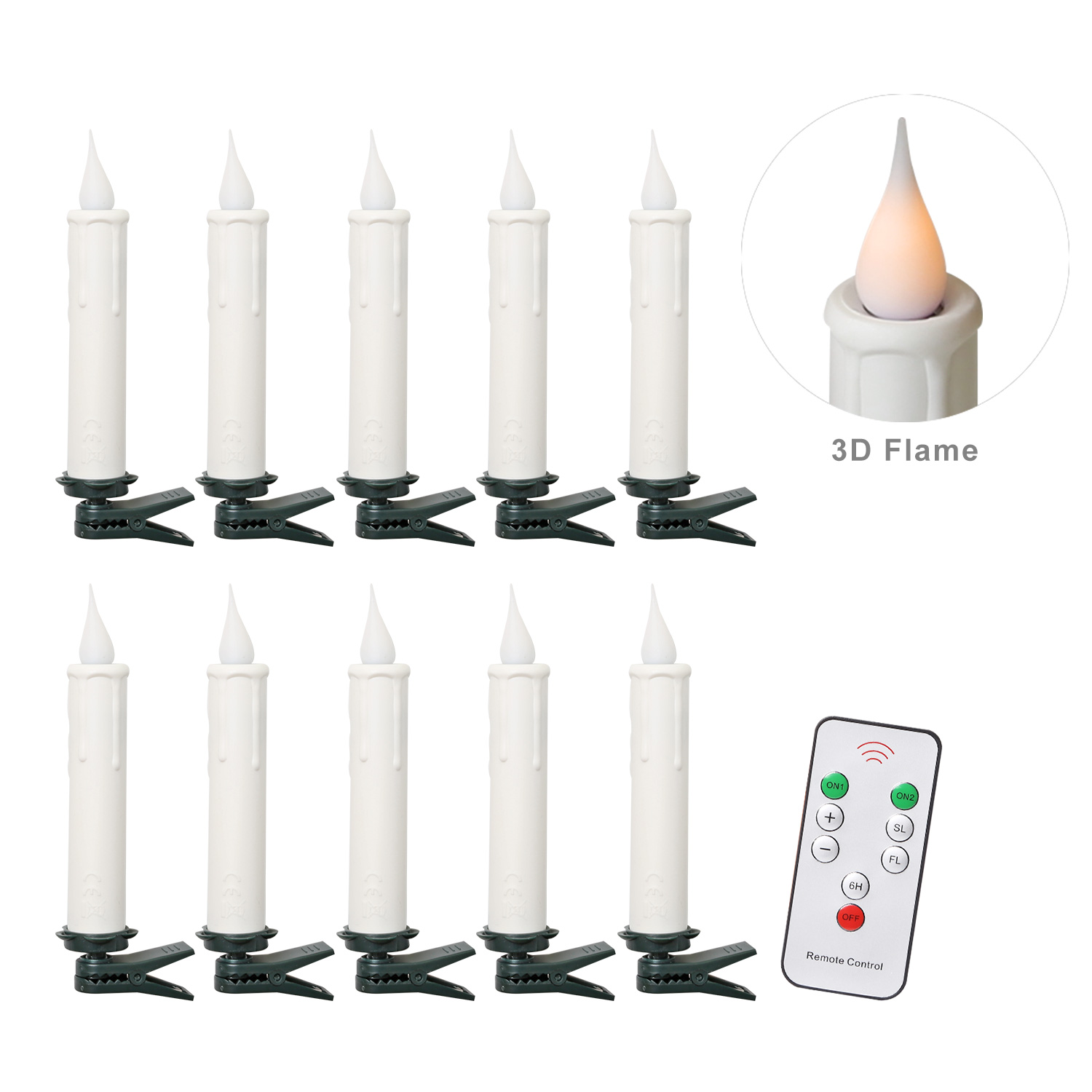 Set 10 Chandelles LED 3D Lucie