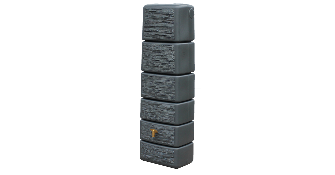 Cuve Murale Slim Stone Decor 300L Gris Granite