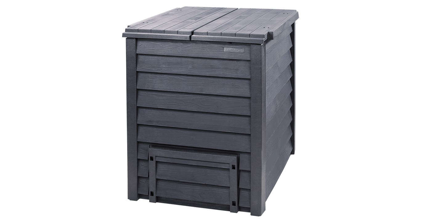 Composteur Thermo Wood 400L Brun Avec Grille De Fond