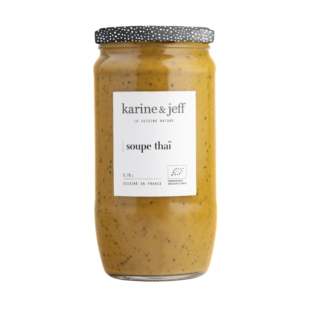 Soupe Thaï; lait de coco, coriandre, citron