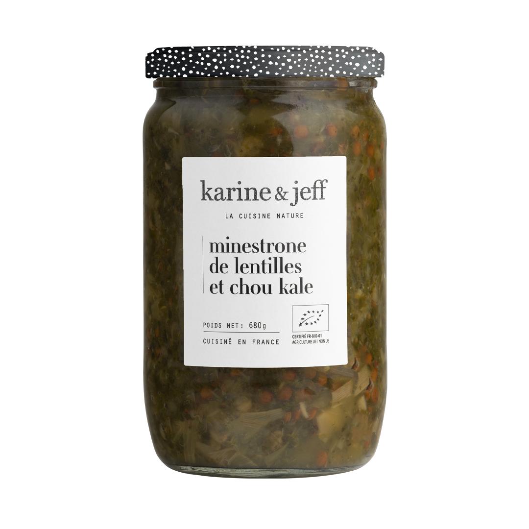 Minestrone de lentilles et chou kale