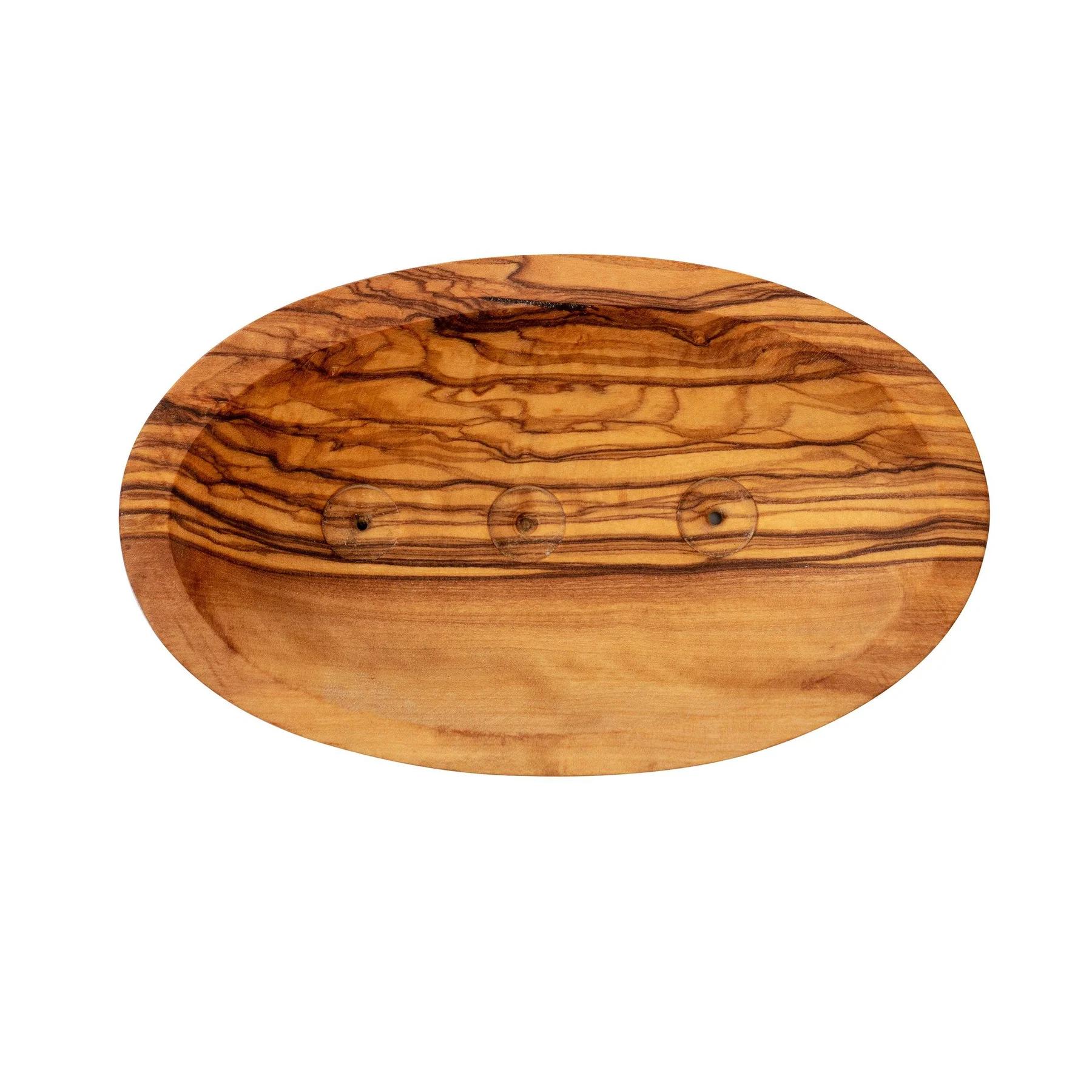 Porte-Savon en bois d'olivier forme bateau ECOB099