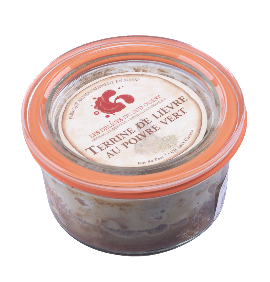 Terrine de Lièvre au Poivre vert 120gr