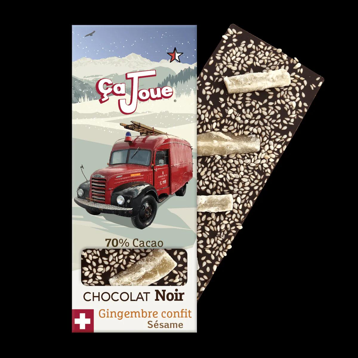Tablette Pompiers Noir 70% Cacao