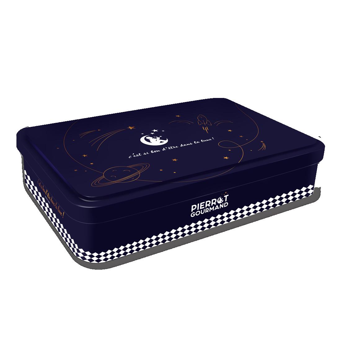 Boite Métal 20 sucettes fer de lance Fruits et Caramel