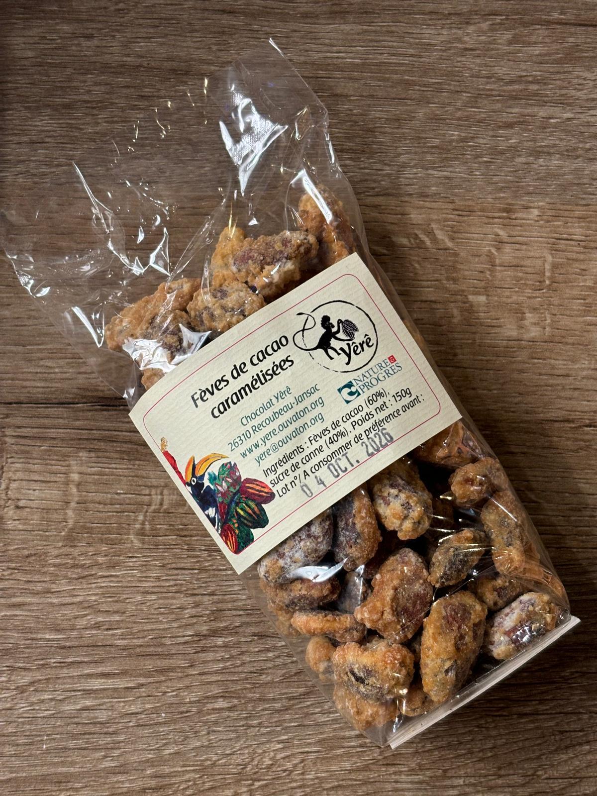 Fèves de cacao caramélisées (150 g) 