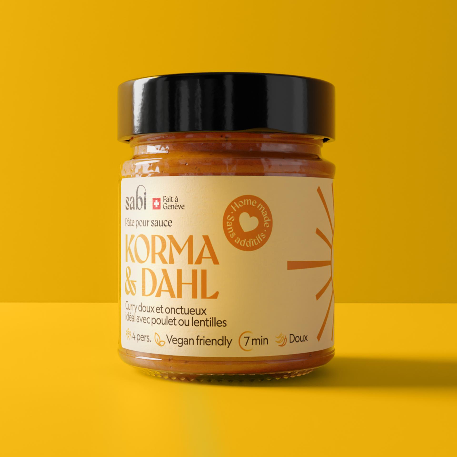 KORMA & DAHL Curry doux et onctueux, pr 4pers.