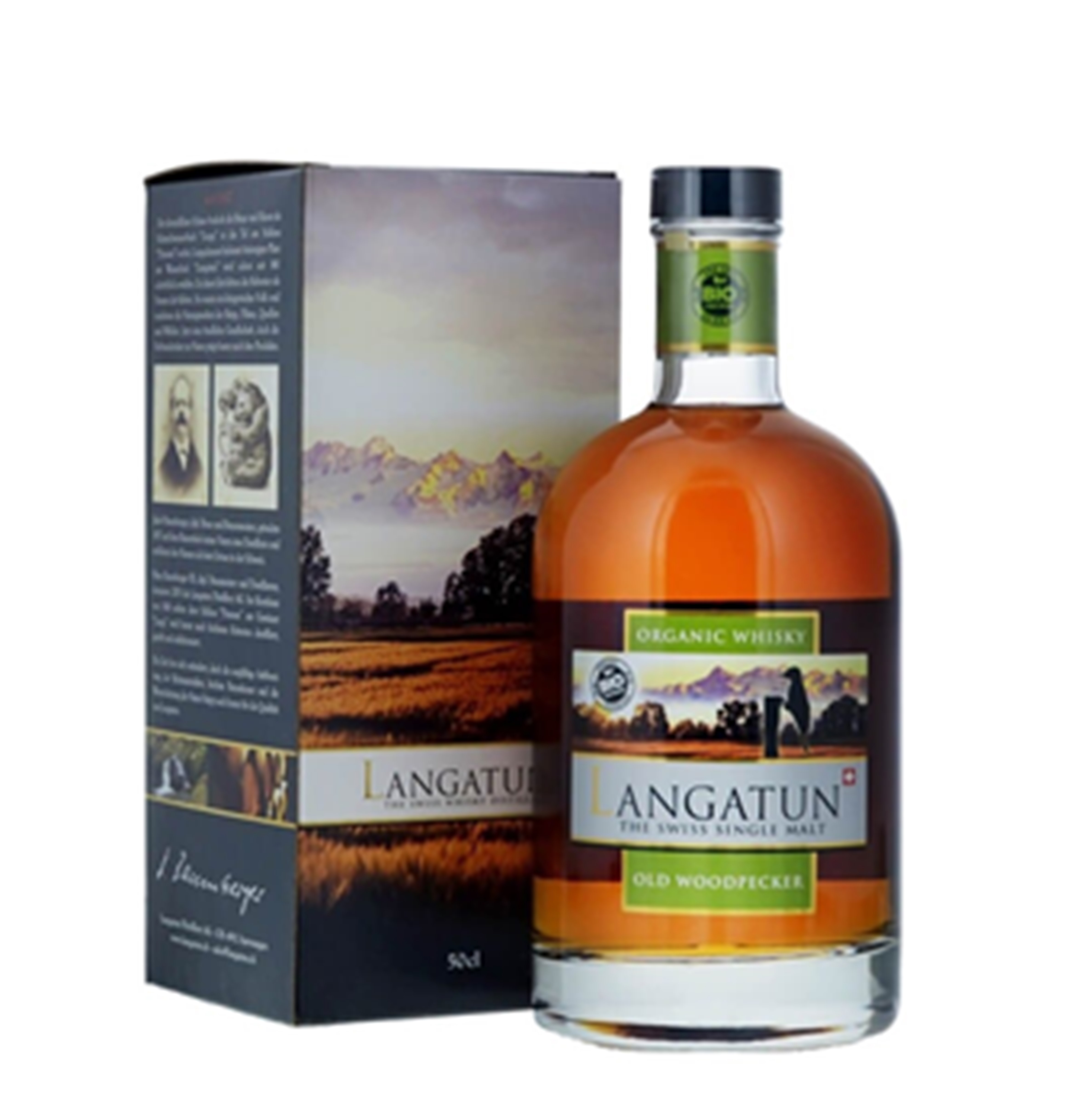Whisky BIO «OldWoodpecker», Langatun 50cl (Berne, Suisse)