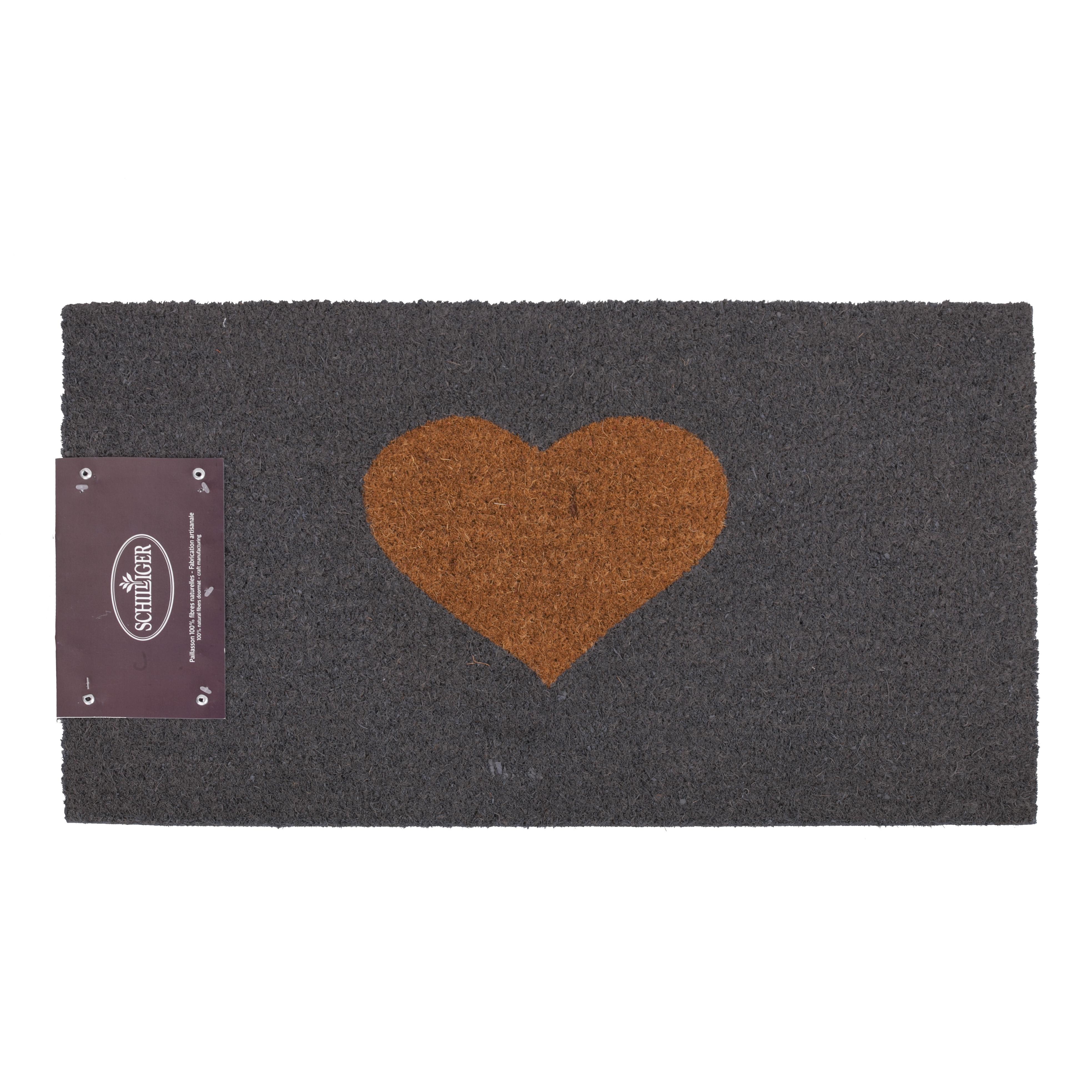 Paillasson Coco PVC Cœur Clair