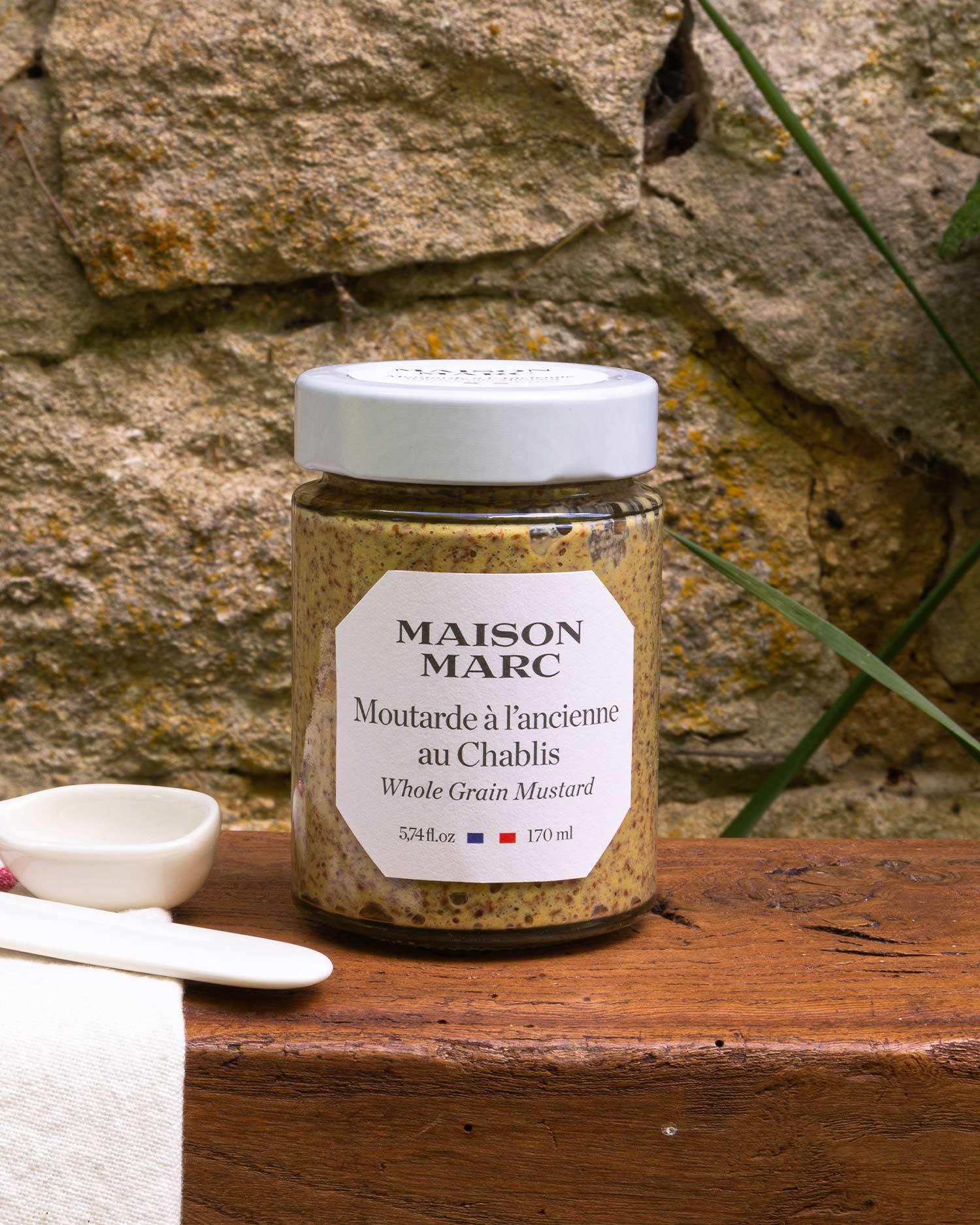 Moutarde à l'ancienne au Chablis