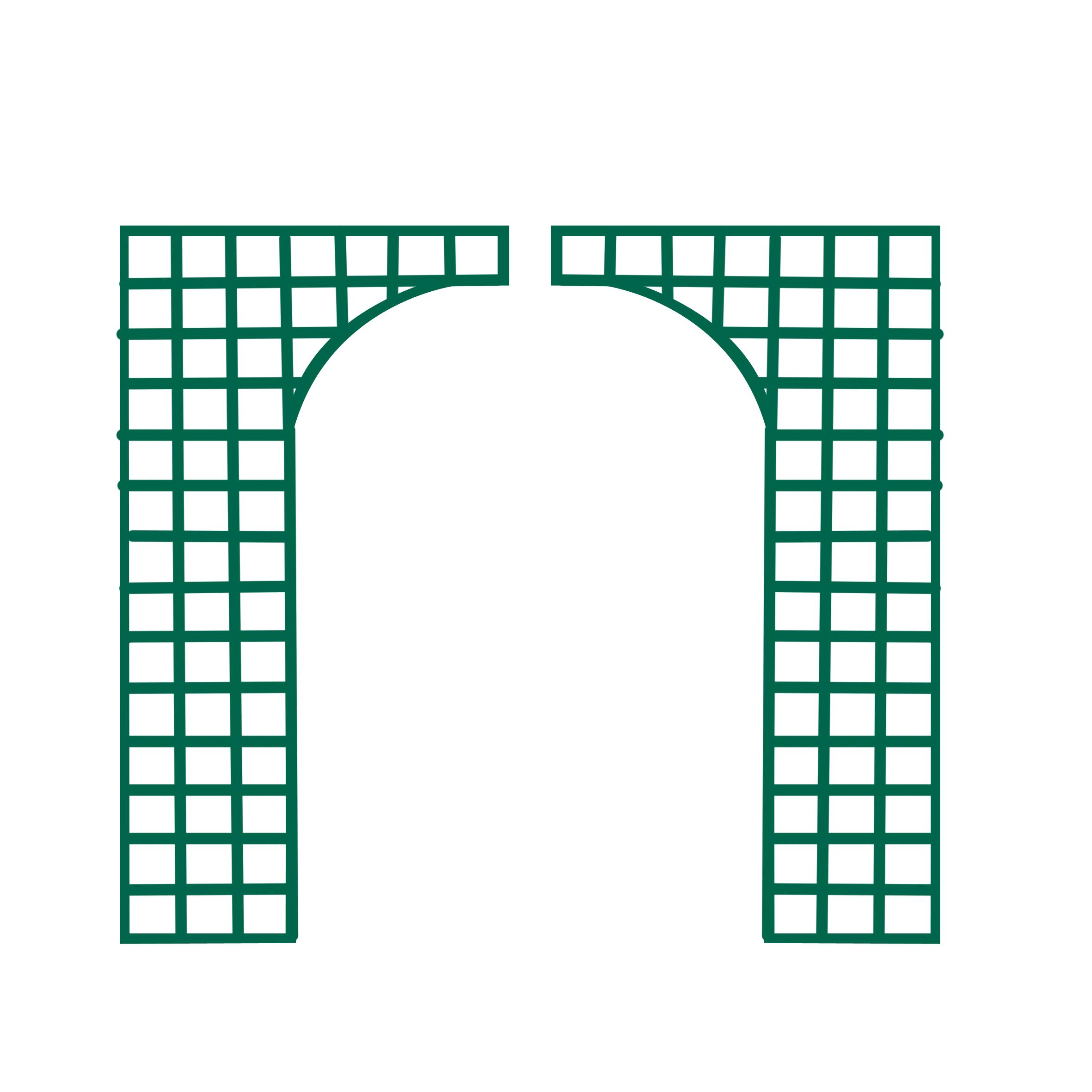 Treillages De Finition Baies Droit Et Gauche 1X1,97M Vert