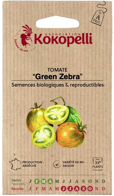 Tomate Verte Mi-Saison Green Zebra