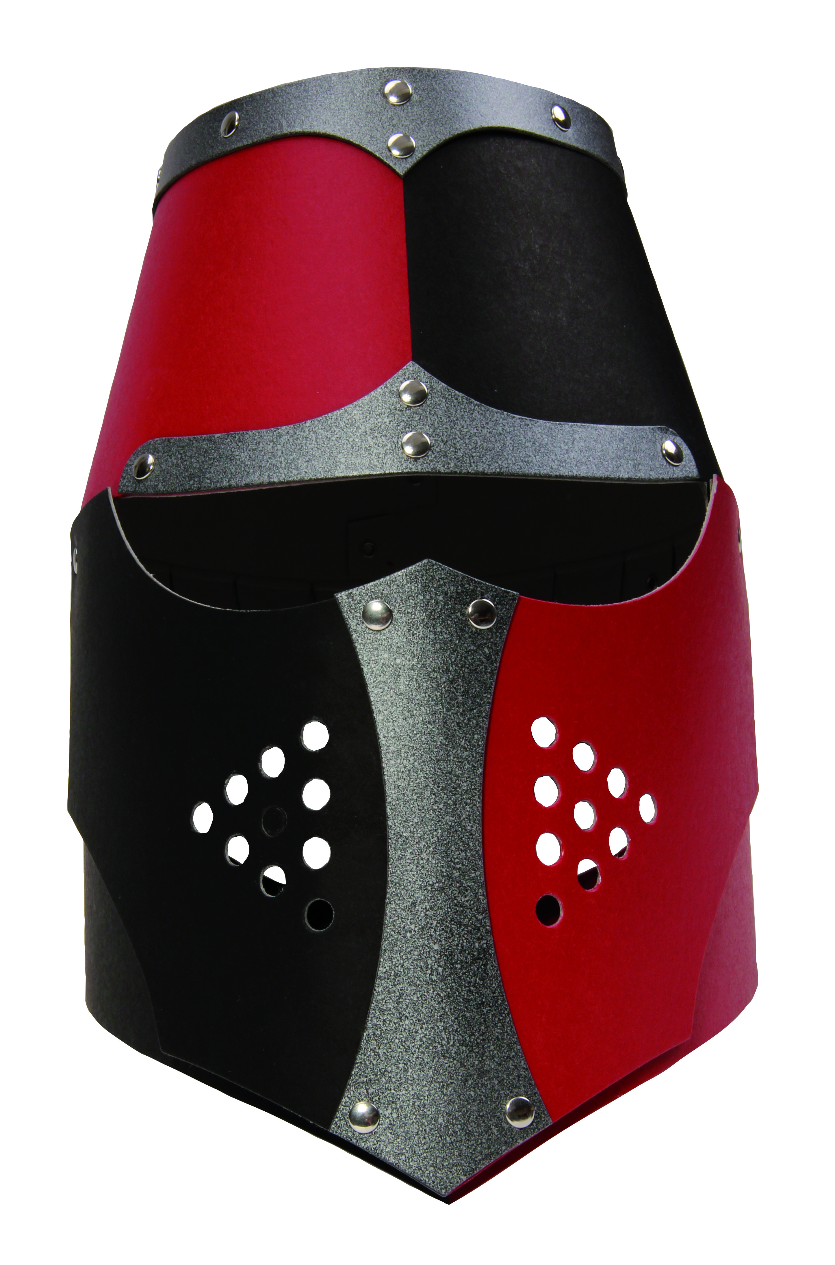 Casque Normand, noir-rouge-argenté, riveté
