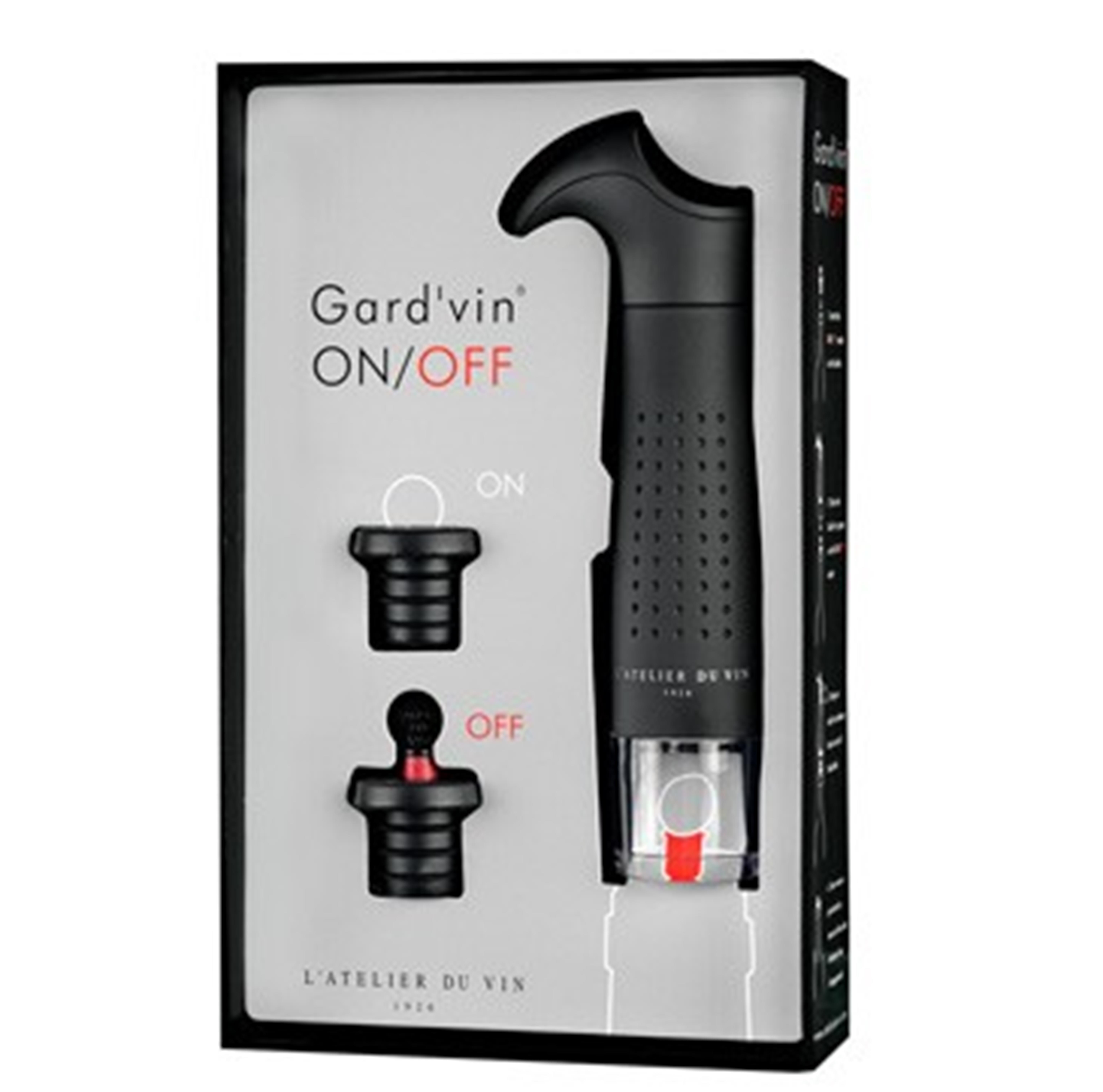 Gard'Vin ON/OFF, pompe + 2 bouchons