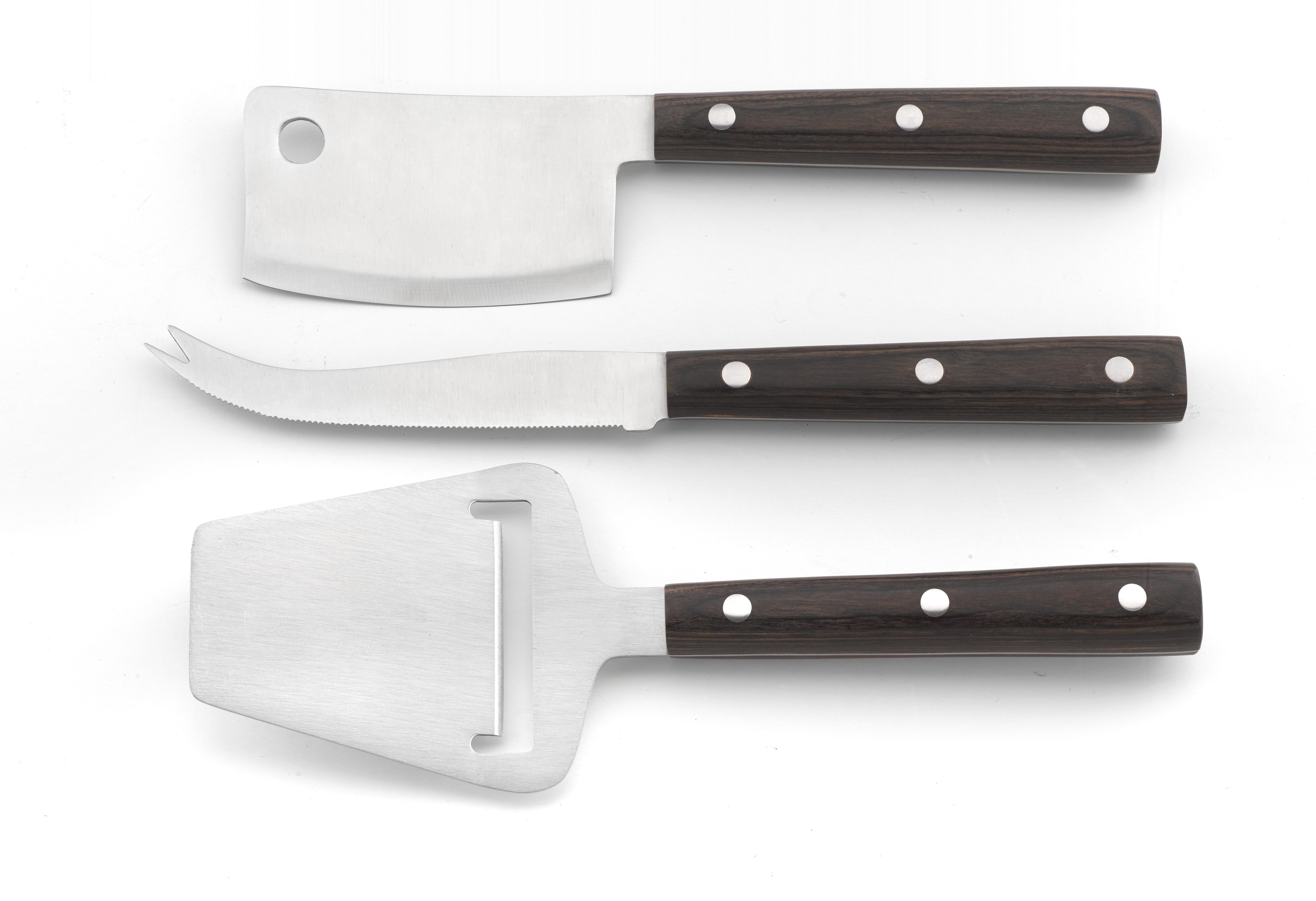 REGGIO SET A COUTEAUX POUR FROMAGE MANCHE FONCE CK-500D