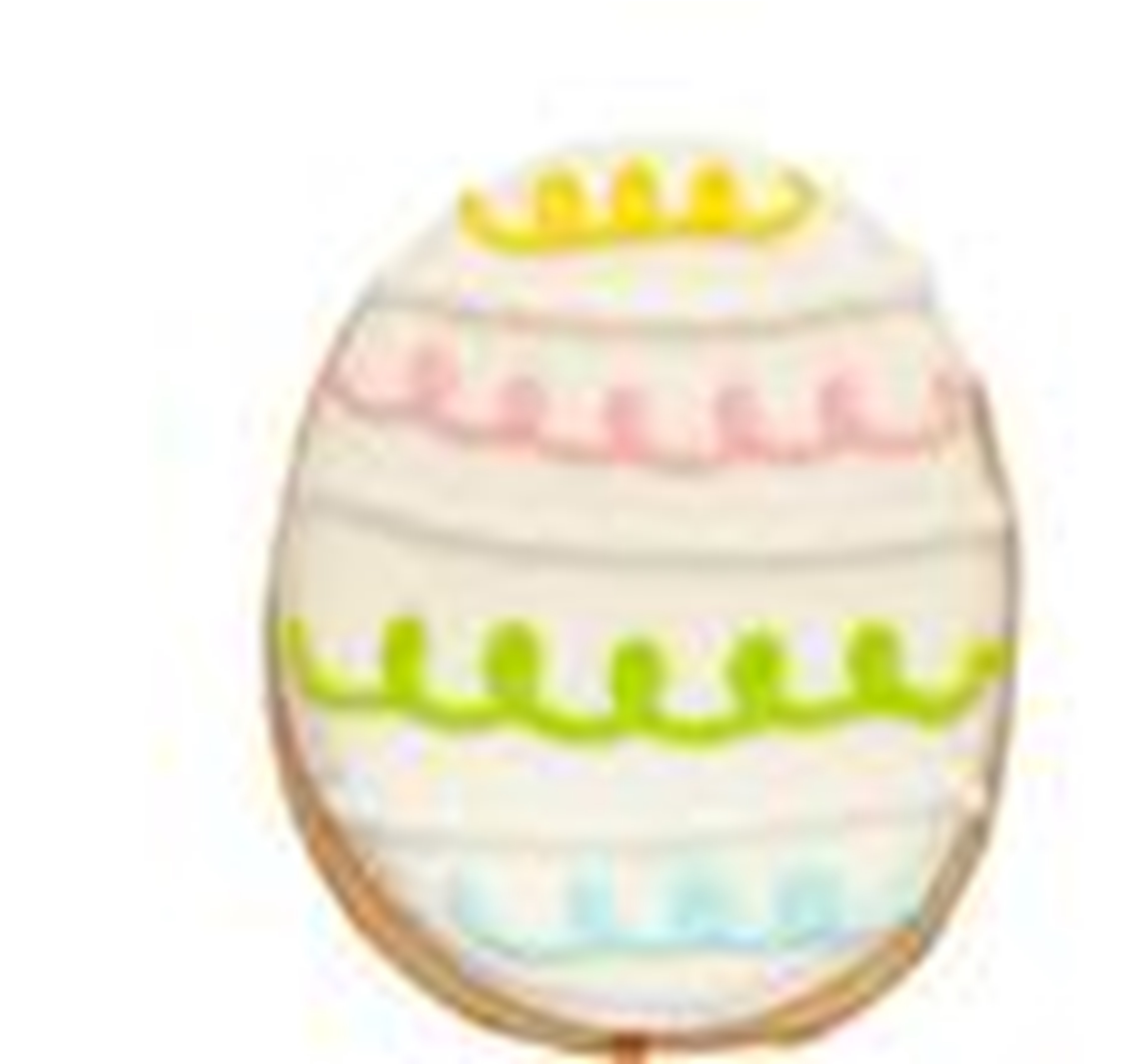 Sablé Déco white egg multicolor