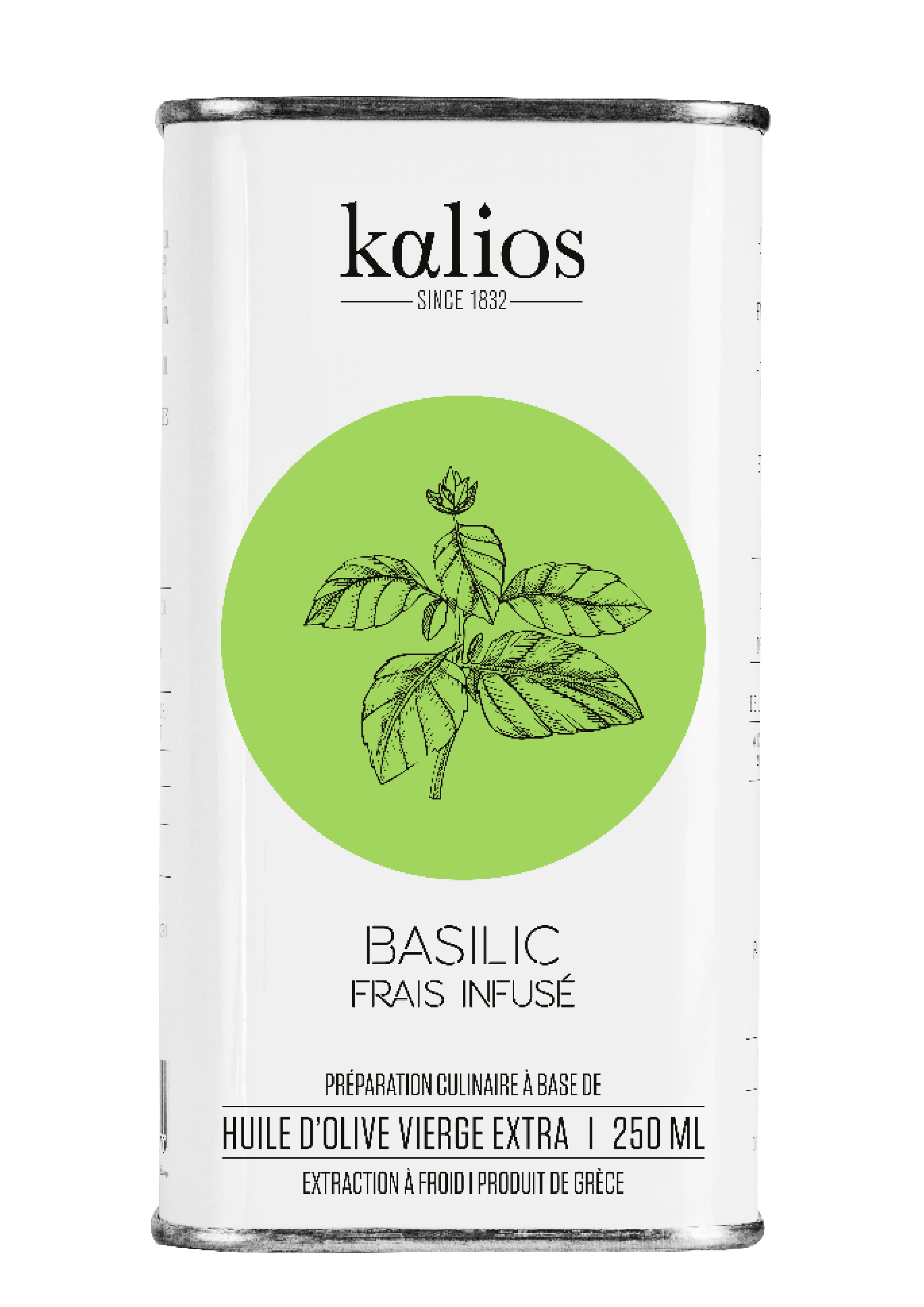 Huile infusée au Basilic 250ml