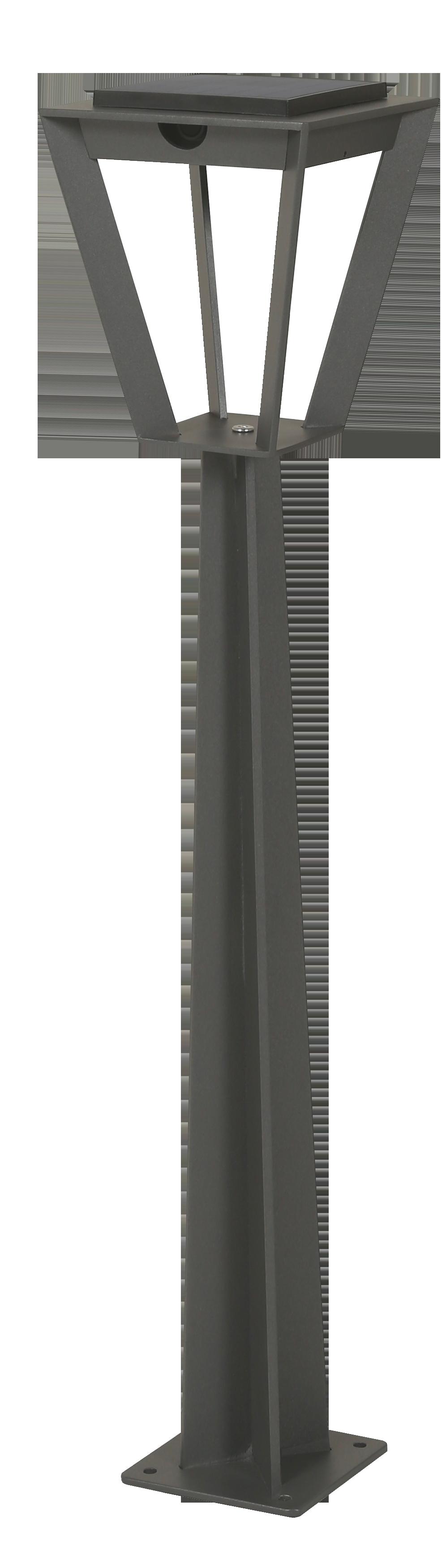 METRO Borne solaire et recharg.usb ALU gris espace 500 Lumens