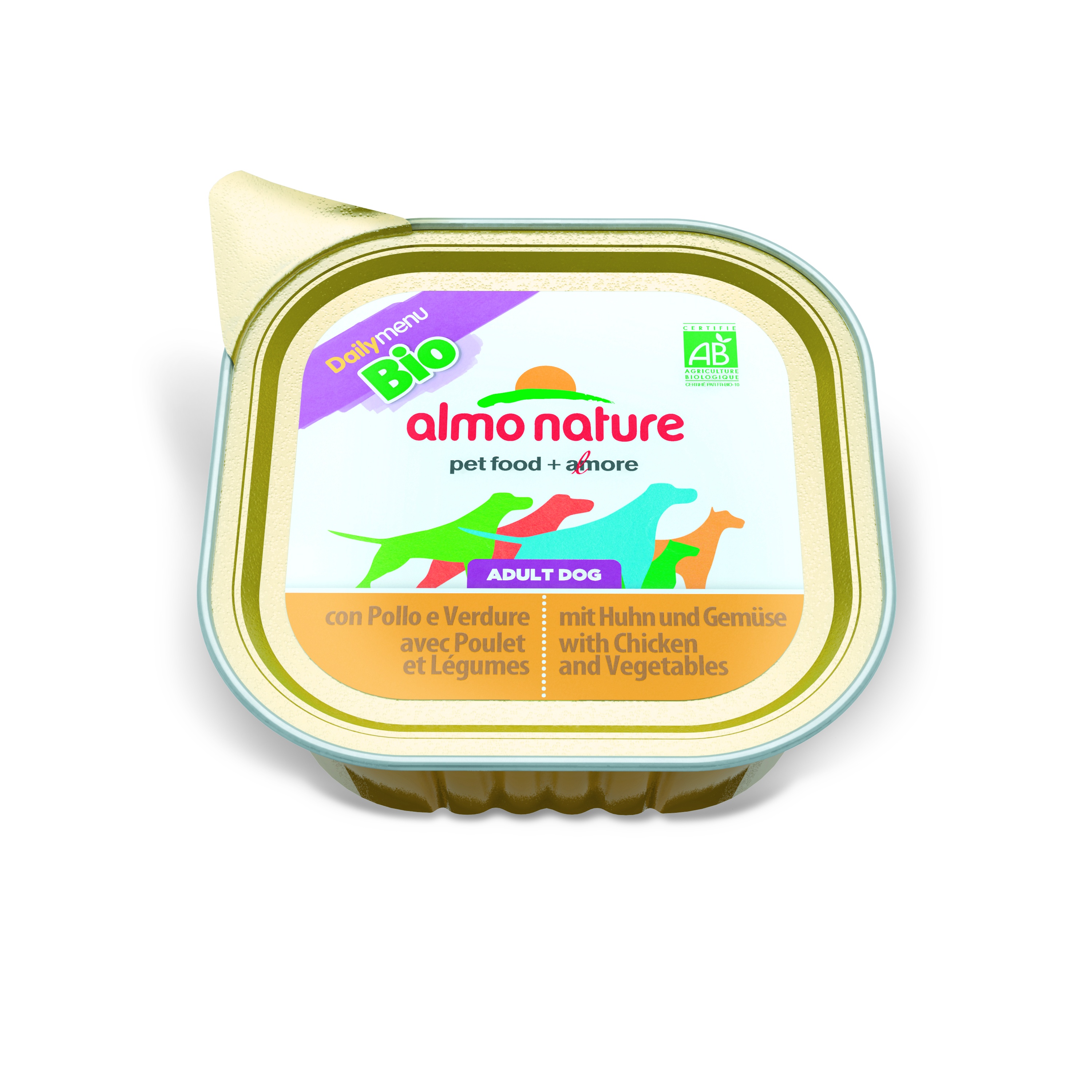 Almo nature PFC Dog Daily menu Bio Poulet et Légumes 100g