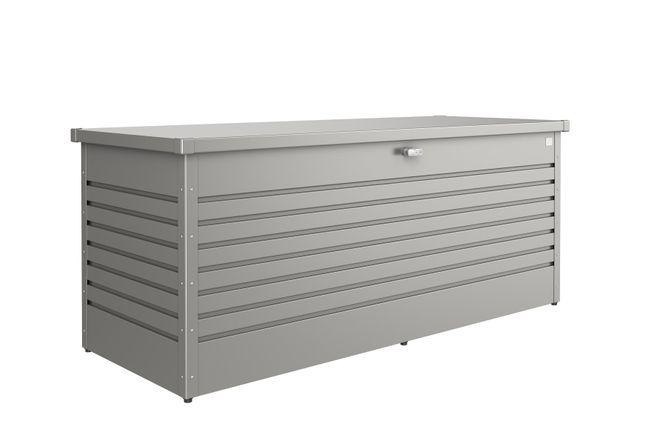 Coffre de jardin 200cm gris quartz metallique
