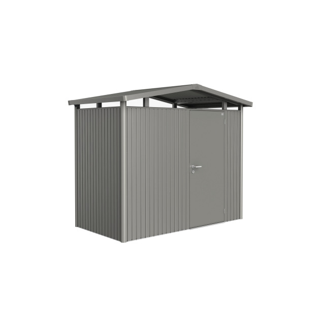 Abri de jardin Panorma T. P1 argent métallique avec porte standard