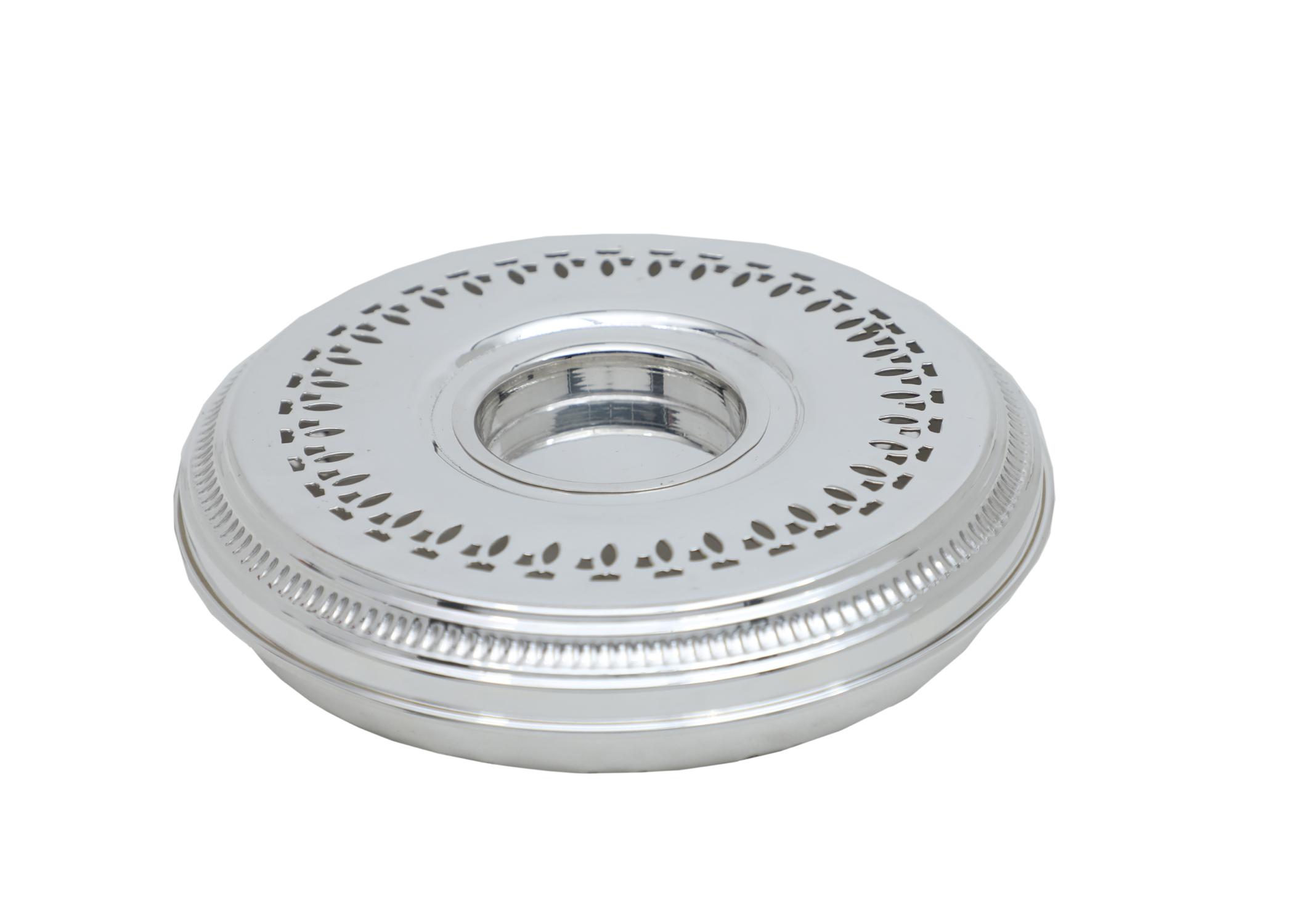 Chauffe plat argenté