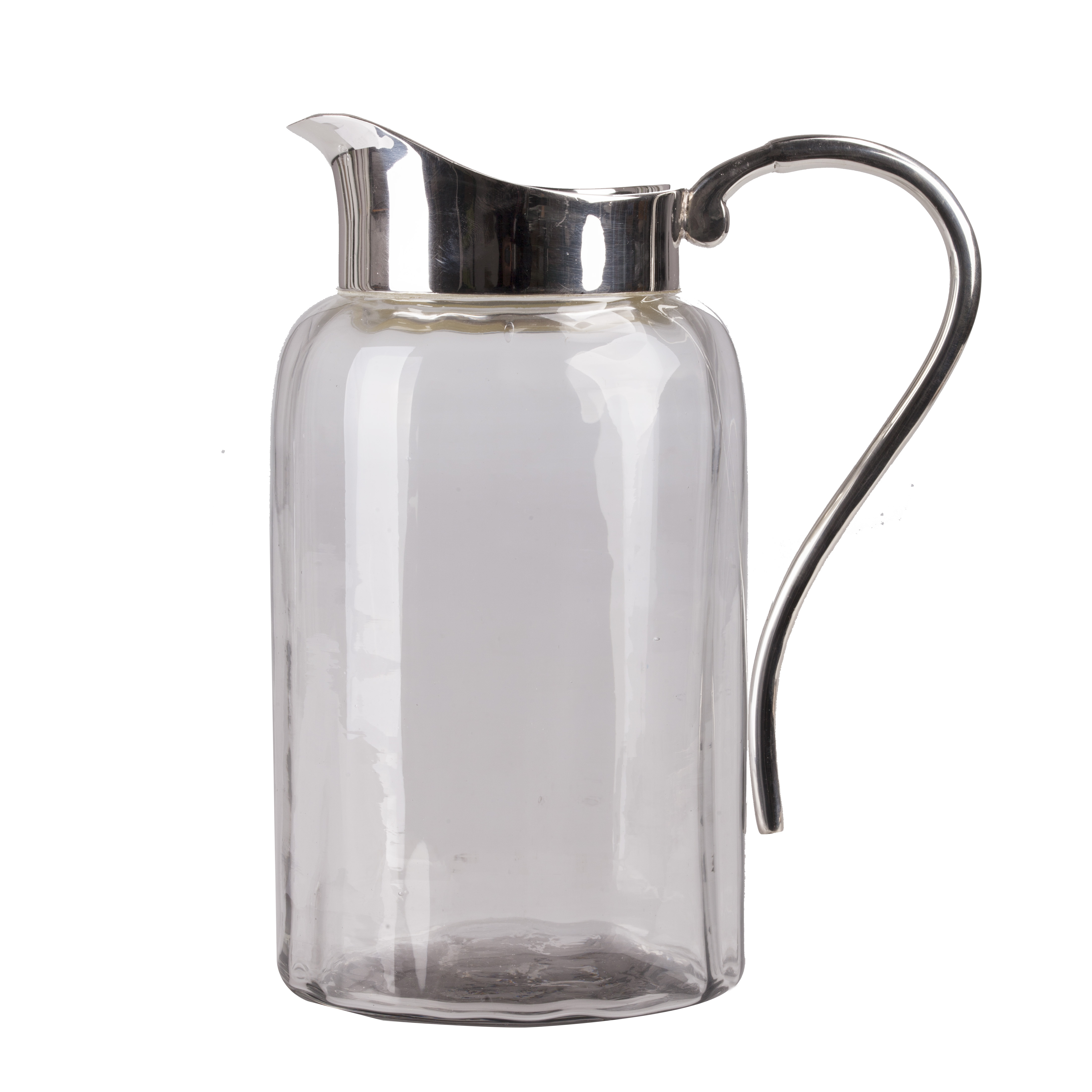 Pichet en verre et argent