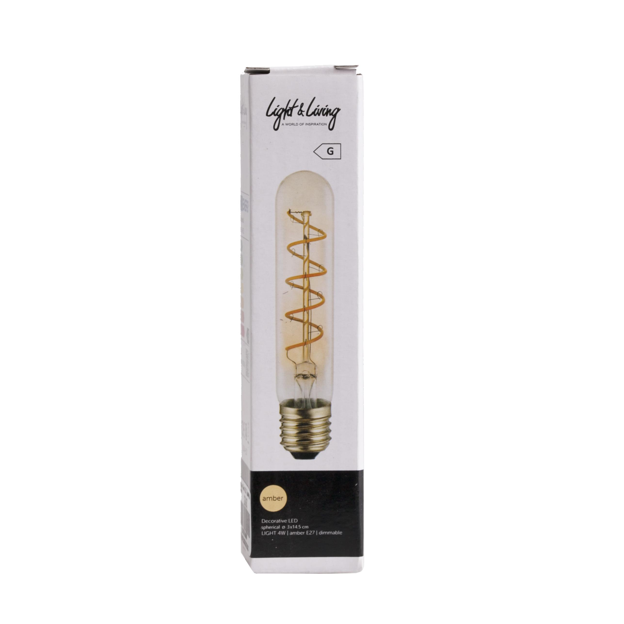 Ampoule Déco LED Tube 4W Ambre