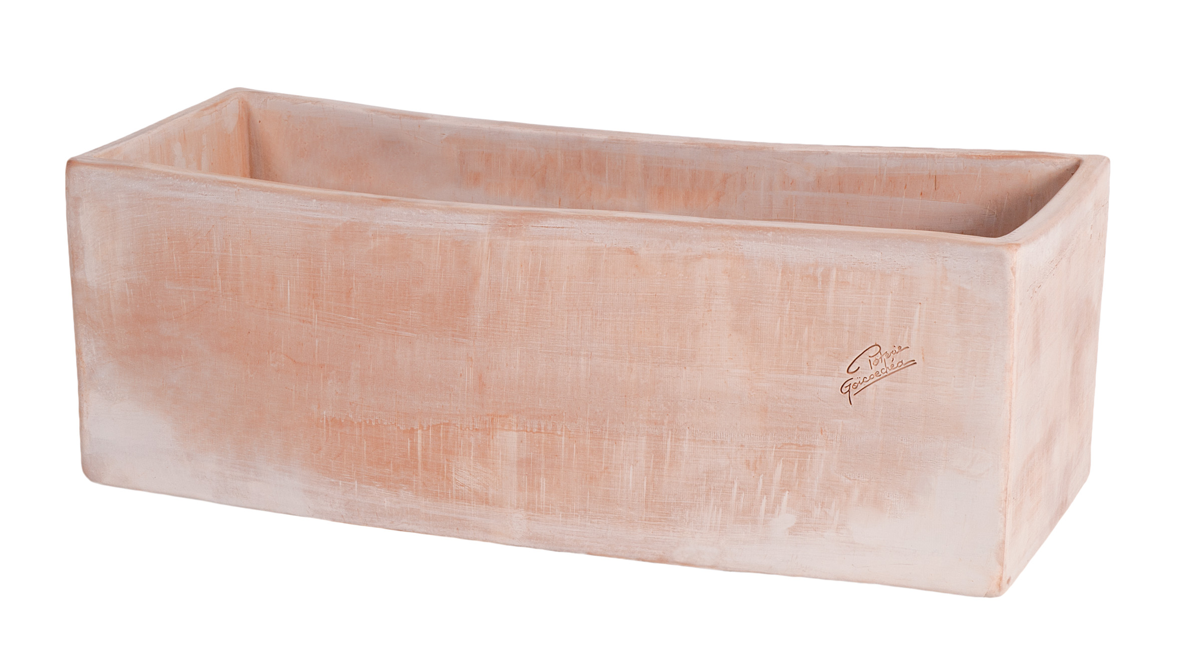 Jardiniere contemporaine 20 cm terre grise