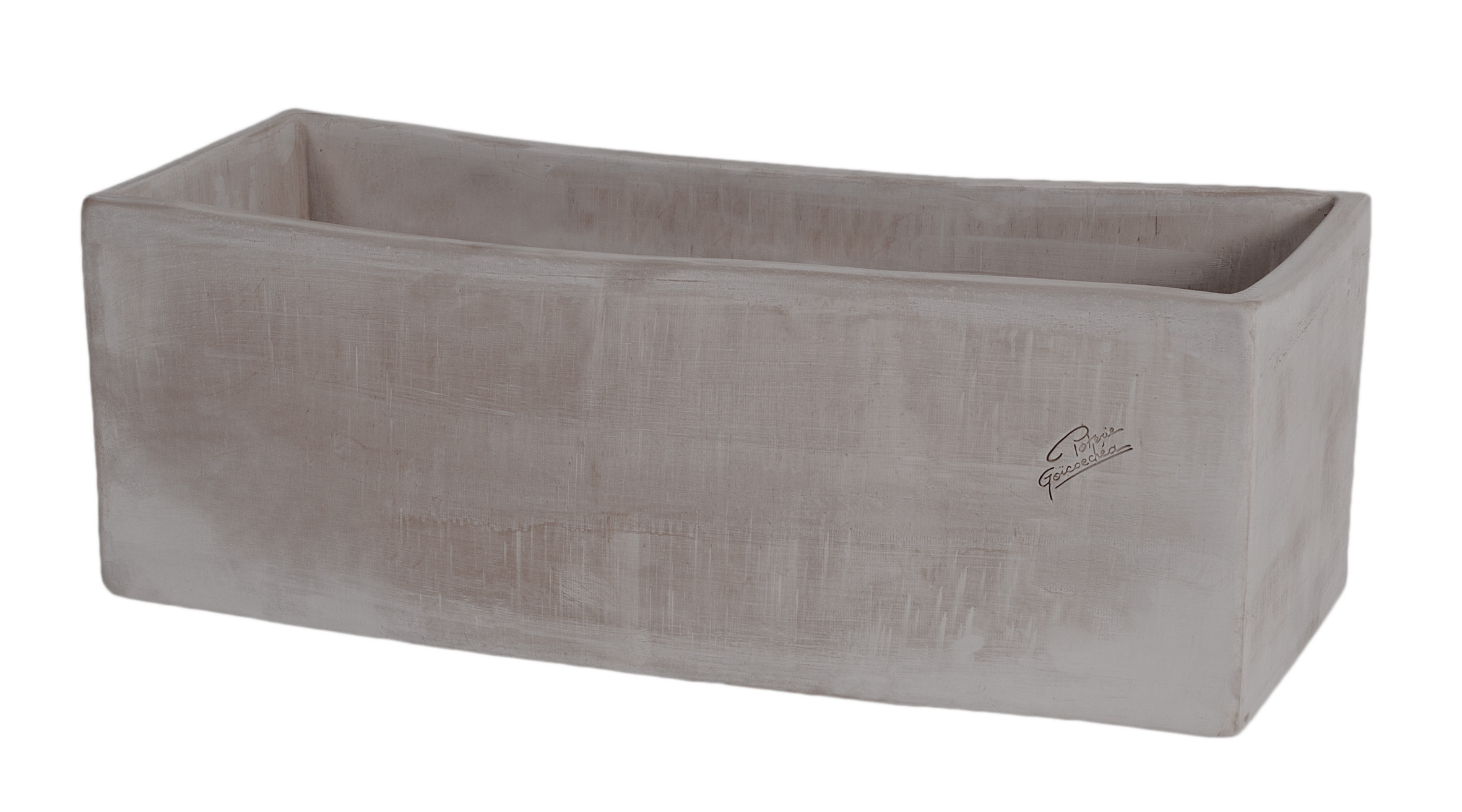 Jardiniere contemporaine 50 cm terre grise