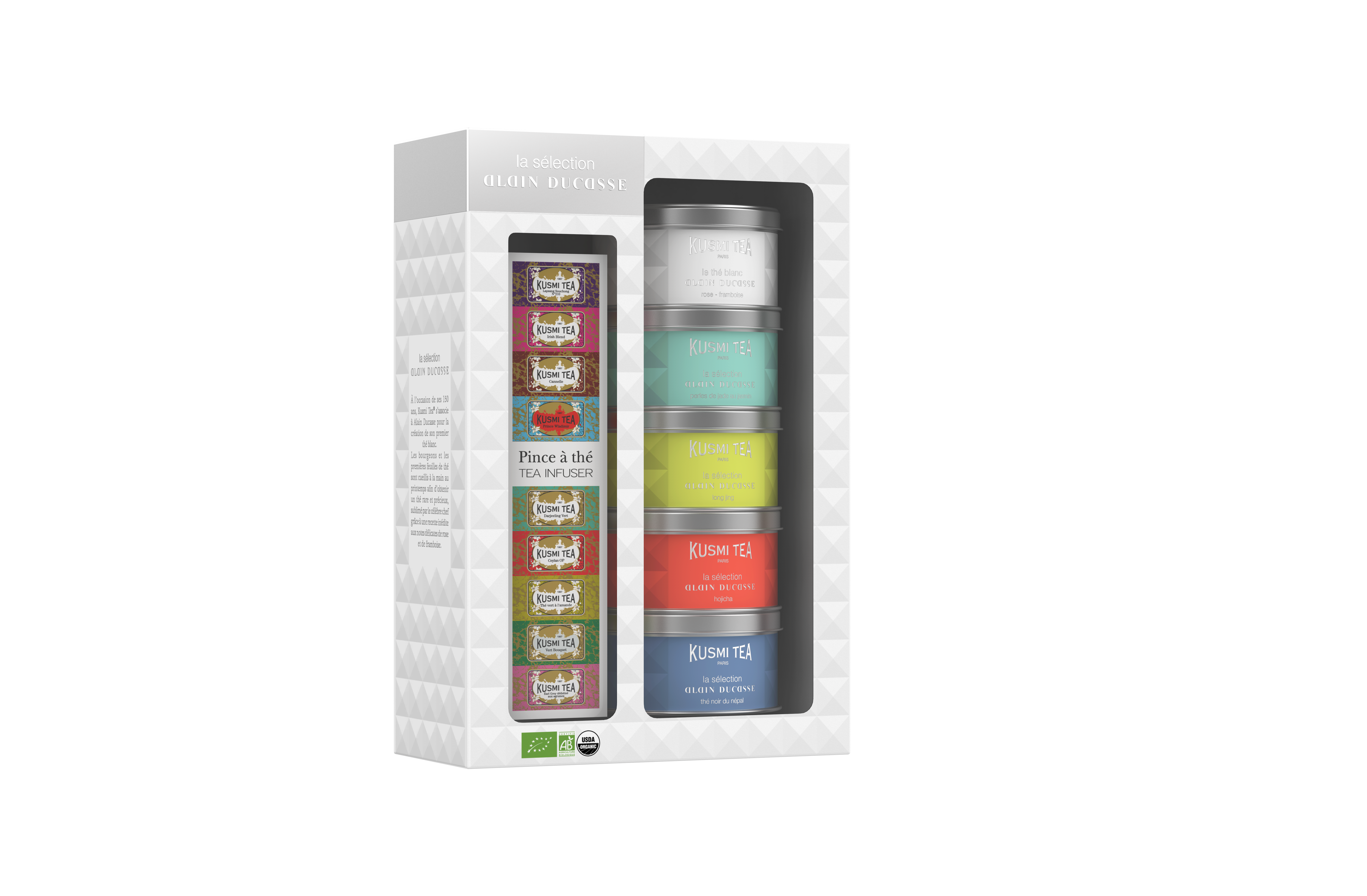 Coffret 5 Miniatures Alain Ducasse Bio - + pince à thé